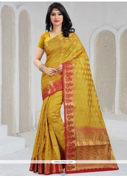 Pleasance Mustard Designer Traditional Saree