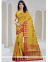 Pleasance Mustard Designer Traditional Saree