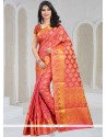 Blooming Rose Pink Traditional Saree