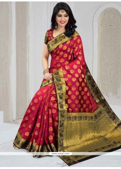 Titillating Art Silk Weaving Work Designer Traditional Saree