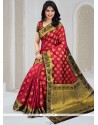 Titillating Art Silk Weaving Work Designer Traditional Saree