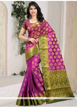 Absorbing Art Silk Weaving Work Designer Traditional Saree