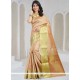 Best Art Silk Peach Weaving Work Traditional Designer Saree