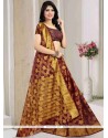 Modest Art Silk Maroon Traditional Designer Saree