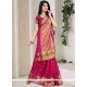 Sumptuous Hot Pink Art Silk Traditional Designer Saree