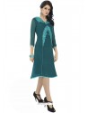 Charming Teal Casual Kurti