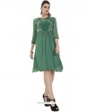 Marvelous Green Faux Georgette Casual Kurti