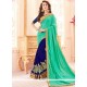 Urbane Faux Georgette Embroidered Work Designer Half N Half Saree