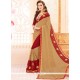 Glowing Faux Georgette Lace Work Designer Half N Half Saree