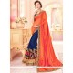 Praiseworthy Faux Georgette Designer Half N Half Saree