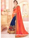 Praiseworthy Faux Georgette Designer Half N Half Saree