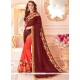 Flawless Art Silk Patch Border Work Designer Half N Half Saree