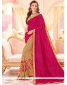 Piquant Art Silk Lace Work Half N Half Saree