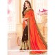 Extraordinary Faux Georgette Designer Half N Half Saree