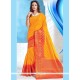 Exceeding Art Silk Mustard Designer Traditional Saree