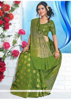 Princely Art Silk Green Traditional Saree