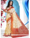 Deserving White Designer Traditional Saree