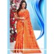 Stylish Orange Traditional Saree