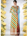 Marvelous Multi Colour Print Work Cotton Designer Palazzo Suit