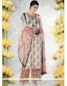 Precious Print Work Multi Colour Cotton Designer Palazzo Suit