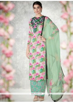 Thrilling Cotton Embroidered Work Designer Palazzo Suit