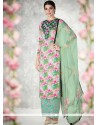 Thrilling Cotton Embroidered Work Designer Palazzo Suit