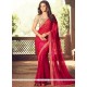 Spellbinding Faux Georgette Embroidered Work Shaded Saree