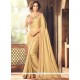 Groovy Gold Lace Work Art Silk Designer Traditional Saree