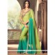 Distinctively Faux Georgette Green Shaded Saree