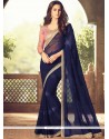 Stylish Navy Blue Classic Designer Saree