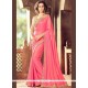 Urbane Embroidered Work Pink Designer Traditional Saree