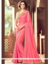 Urbane Embroidered Work Pink Designer Traditional Saree