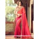 Beckoning Rose Pink Faux Georgette Shaded Saree