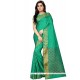 Wonderous Jacquard Silk Sea Green Designer Traditional Saree