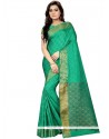 Wonderous Jacquard Silk Sea Green Designer Traditional Saree