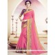 Sensible Polly Cotton Pink Designer Saree