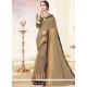 Vivacious Polly Cotton Beige Classic Saree