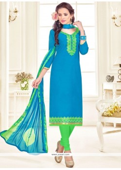 Striking Linen Churidar Suit