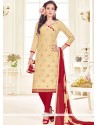 Renowned Embroidered Work Churidar Suit