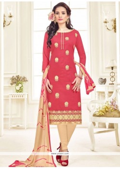 Hypnotic Peach Churidar Suit