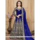 Graceful Patch Border Work Tafeta Silk Floor Length Anarkali Suit