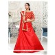 Gratifying Art Silk Red Lehenga Choli