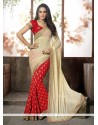 Unique Lycra Designer Half N Half Saree