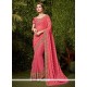 Vibrant Viscose Pink Classic Designer Saree