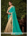 Lovable Hand Work Work Half N Half Saree