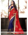 Dilettante Zari Work Viscose Designer Half N Half Saree