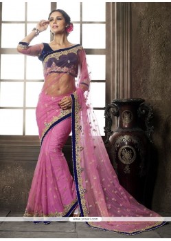 Dilettante Pink Classic Designer Saree