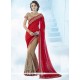 Mystic Resham Work Half N Half Saree