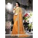 Strange Patch Border Work Faux Georgette Shaded Saree
