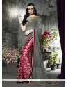 Tempting Brasso Zari Work Designer Half N Half Saree